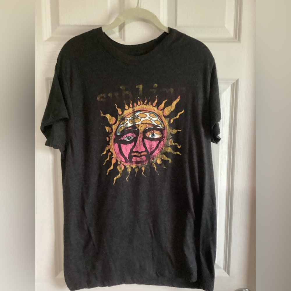 Dark grey Sublime p T-Shirt with Sun Design XL